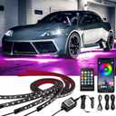 Car Underglow Lights, Yielinth Exterior LED Strip Lights with App and RF Remote Control,16 Million Colors Underglow Kit for Car (Multicolor)