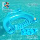 SLOOSH Inflatable Pool Floats Adult,2 Pack Pool Chairs with Cup Holders,X-Large Blow up Floats Chair,Hammock Noodle Mat for Relaxing Summer Water Fun Swimming Party Beach