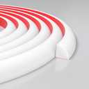 3/4 Inch Flexible Quarter Round Molding, Peel and Stick Rubber Floor Trim, Quarter Round Trim with 3m Tape, Self-Adhesive Bathtub Trim Molding