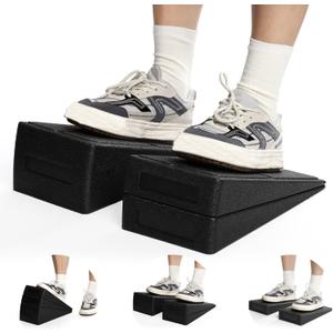 Yesland 3 Pcs Slant Board for Calf Stretching, 5 Adjustable Angles Foot Stretcher Incline Board, Non-Slip Foam Squat Wedge for Physical Therapy, Home Exercise