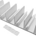 Lids Organizer Stand, Lids Holder Only Compatible with Rubbermaid Brilliance Lids of 3.2 Cup, 4.7 Cup, 1.3 Cup, Holds up to 6 Lids (Not Fit for Other Brands), White, 1 Pack