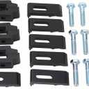 aqxreight Truck Bed Cover Clamps 1112514 Aluminum Mounting Clamps Compatible with Most Truck Beds for Secure Tonneau Cover and Shell Fit (Black)