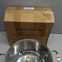 Ohtomber Stainless Steel Stock Pot - 12 Quart Large Cooking Pot with Lid for Pasta, Soup, Spaghetti, Nonstick Thick Base Deep Stockpot, Kitchen Cookware for Stew, Simmer, Boiling, Canning