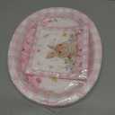40Pcs Easter Paper Plates and Napkins Set Oval Bunny Disposable Plates & Napkins Serves 20, Heavy-Duty Party Tableware for Easter Brunch, Spring Picnic, Baby Shower