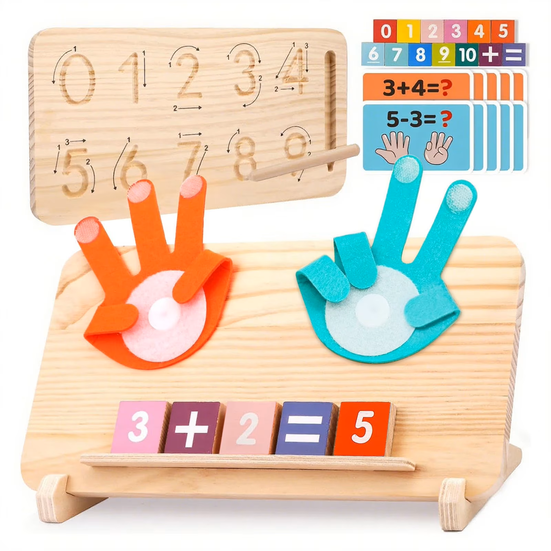 Montessori Toys for 3 4 5 Year Old, Double-Sided Preschool Learning Toys for Toddlers Age 2-4, Educational Math Manipulatives Number Blocks for Kids, Christmas Birthday Gifts for Boys Girls