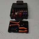 SOMELINE Ferrule Crimping Tool Kit, Hexagonal Ferrule Crimping Pliers (AWG 24-8),with 24 Sizes Insulated Ferrules and Insulated Twin Ferrules, Crimp Pliers and Stripper Kit Crimp Connector