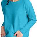 Hanes womens Crewneck Sweatshirt, Ecosmart Fleece Pullover With V-notch, Sweatshirt for Women, Small