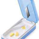 BUG HULL Pill Cutter with Removable Silicone Liner, Sleek Pill Splitter, Pill Cutter Splitter for Small and Tiny Pills, Pill Cutters for Small or Large Pills Professional- Blue