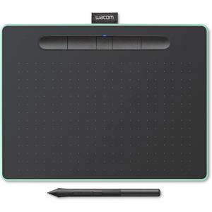 Wacom Intuos Medium Bluetooth Graphics Drawing Tablet, Portable for Teachers, Students and Creators, 4 Customizable ExpressKeys, Compatible with Chromebook Mac OS Android and Windows - Pistachio