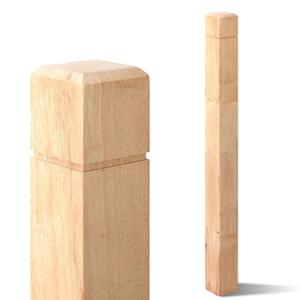 Bonerwhite 1 Pcs 3.5x3.5x48 in Solid Oak Stair Newel Post with A Single Groove Notched Wood Balusters for Staircase Handrails Interior Wood Newel Post Interior Railing for Stair Handrails Railing Kit