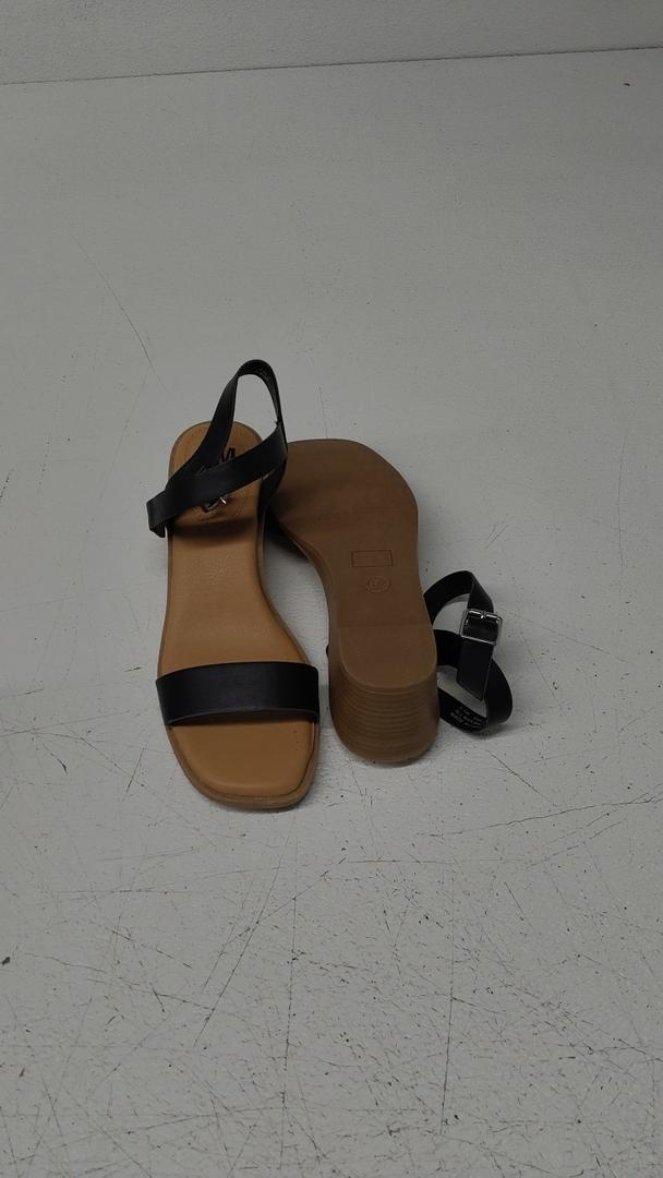Women Black Sandals SM New York Size 8.5 