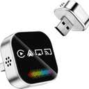 2026 Upgraded Wireless Carplay Adapter, 4-in-1 Wireless CarPlay Adapter for Android & iPhone  CarPlay + Screen Mirroring, AirPlay Mirror & Android Mirror, Mini USB with Type-C Plug & Play