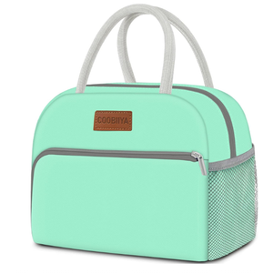 Coobiiya Lunch Bag Women, Lunch Box Bag for Women Adult Men, Small Leakproof Cute Lunch Tote Large Capacity Reusable Insulated Cooler Lunch Container for Work/Office/Picnic/Travel-Green (A-Regular Lunchbag, A-Green)