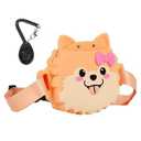 Dog Treat Pouch with Clicker Magnetic Closure, Silicone Fanny Pack for Pet Training,Adjustable Waist Belt, Leak-Proof, Ideal for Walking Training (Husky)