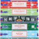 Satya Incense Sticks Gift Set, 7 Scents, Nag Champa, Dragon's Blood, Arabian Jasmine, Super Hit, Green Champa, Goodluck, Attract Money, 15g Each (Relaxation Mix)