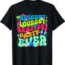 Biggest Loudest Craziest Party Ever,Family Matching Birthday T-Shirt (Small, Black)