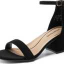DREAM PAIRS Womens Low-Chunk Low Heel Pump Sandal 7.5