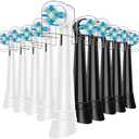 Brush Heads Compatible with Oral B IO 2/3/4/5/6/7/8/9/10/Deep Clean Series Electric Toothbrush, IO Toothbrush Heads (10 Black/White)