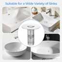 2 Pack Pop Up Bathroom Sink Drain Stoppers, Removable Sink Drain Strainer Stopper Hair Catcher with Stainless Steel Anti-Clog Filter Basket for Sinks and Drains 1.06-1.5 Inch