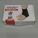 Cordless Foot and Ankle Massager for Pain Relief, Ankle Heating Pad with Massage, Foot Massage with Heating, Foot Heel Pain Relief, Adjustable Timer, 6 Heat Levels, 3 Vibration Modes, Single One