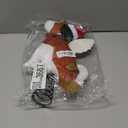 Dog Christmas Tree Topper with Glitter Star & Wings Xmas Tree Ornament Black and White Puppy Winter Holidays Home Decoration Puppy Wreath Attachment Festive Gift Ideas Supplies