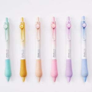6 Pcs Gel Pens, 0.5mm Fine Point Smooth Writing Blue Gel Ink, Retractable Pens with Ergonomic NBR Grip for Journaling, Note Taking, Planning, Studying - Decent & Luxury Design