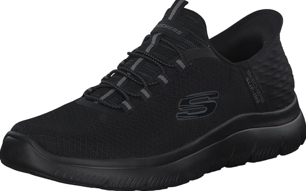 Skechers Men's Summits High Range Hands Free Slip-in Sneaker, Black/Charcoal, 11,5 Wide