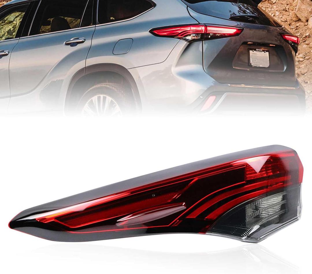 Tail Lights Assembly Compatible with Highlander 2020 2021 2022 2023 Left