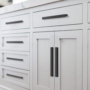 10 Pack Kitchen Cabinet Pulls - Kitchen Cabinet Handles for Dresser Drawers - L-Shaped Cross Sections (5.51 Inches,Black)