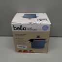 bella 1.5 Qt Slow Cooker with 3 Heat Manual Control, Ceramic Nonstick Coating, Dishwasher Safe Stoneware Pot and Tempered Glass Lid, Tangle Free Cord Wrap & Cool Touch Handles, Surf