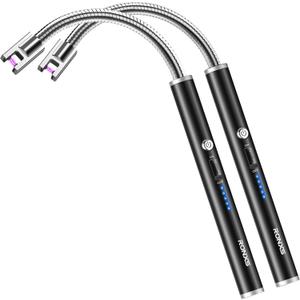 RONXS Electric Lighter - Rechargeable Type C with LED Display, Flexible Neck Plasma Arc Lighter for Fireworks, Gas Stove, BBQ