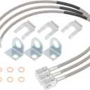 89715 Stainless Brake Lines Extended Front and Rear for TJ YJ 87-06 Cherokee XJ 84-01 4-6" Lift