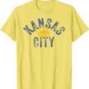 Kansas City Vintage Kc Blue & Yellow Cool Kansas City Locals T-Shirt Small