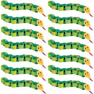 2 x Unique Snake DIY Paper Chain Craft Kit (Pack of 4) - Fun & Easy-to-Make Activity for Kids and Adults