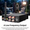 XRONG TC12D Bluetooth 5.2 Stereo Audio Receiver Amplifier 2.1 CH Mini Hi-Fi Class D TDA7498E Integrated Amp 320 Watts U-Disk Player for Home Passive Speakers Powered Subwoofer with Power Supply