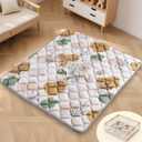 Dessports 65x50 Baby Play Mat -Play Mats for Babies and Toddlers -Non-Slip Foldable Baby Mat Boho Design Playmat - Machine Washable for Playpen