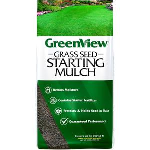 GreenView Grass Seed Starting Mulch Ideal for Newly seeded lawns and Bare Spots - 38 lb. Bag - Covers 760 sq. ft. (EXP 05/13/27)