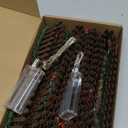 Spiareal 4 Pcs 35 Inch Christmas Village Accessories Christmas Village Fence Xmas Miniature Wood Decorative Garden Picket Fence with 4 Pcs 9.84 ft LED Light Dollhouse Landscape (Brown)