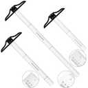 LEIFIDE 3 Pcs Acrylic T Square Ruler Multi Sized T Square Traditional Acrylic Graduated in Inch and Metric Detachable Ruler Measuring Scale for Art Framing and Drafting