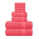 GLAMBURG Ultra Soft 8-Piece Towel Set - 100% Pure Ringspun Cotton, Contains 2 Oversized Bath Towels 27x54, 2 Hand Towels 16x28, 4 Wash Cloths 13x13 - Ideal for Everyday use, Hotel & Spa - Black