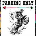 Dirt Bike Accessories Dirt Bike Tin Signs Motorcycle Gifts Motocross Birthday Party Decorations Funny Dirty Bike Parking Only Dirtbikes For Kids 8-14 Man Cave Boy's Room Garage Decor 8x12 Inch (Color12)