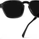 WearMe Pro Men's Polarized Square Sunglasses Wide Fit, Retro Style, UV400, Lightweight Frame for Driving & Daily Wear