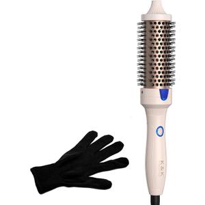 K&K Thermal Brush Blowout Express 1.5 Inch Negative Ion Thermal Round Brush Creates Blowout Look Makes Hair Shinier & Smoother Dual Voltage Easy to Use, Pink