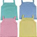 ToBeInStyle Girl's 4 Pack Ruffle Hem Spaghetti Strap Tank Tops size 4