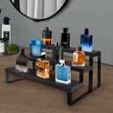 3 Tier Cologne Stand for Men,12 Inch Wooden Perfume Organizer for Dresser Waterproof Cologne Stand with Anti-Slip Washers for Makeup,Figures,Cupcake,Perfume,Dessert,Display Risers Stand for Organize