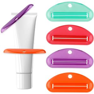 8pcs Toothpaste Squeezer, Plastic Toothpaste Tube Roller Squeezer Assorted Colors Tooth Paste Clip Holder Tool for Bathroom Home Use (Color 1)