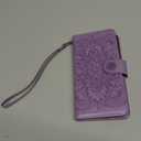 Wallet Case for iPhone 13,[RFID Blocking] 3 Card Holder Stand with Credit Card Slot PU Leather Magnetic Protective Flip Cover for iPhone 13(Purple)