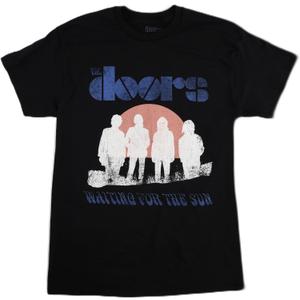 The Doors Unisex Adult The Doors Official Merch Waiting for The Sun T-Shirt, Black (Medium)