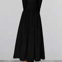 BTFBM Casual Long Sleeve Dresses Spring Dresses 2025 Wedding Guest Dress Midi Dress Flowy Bohemian Long Dress (Black, M)