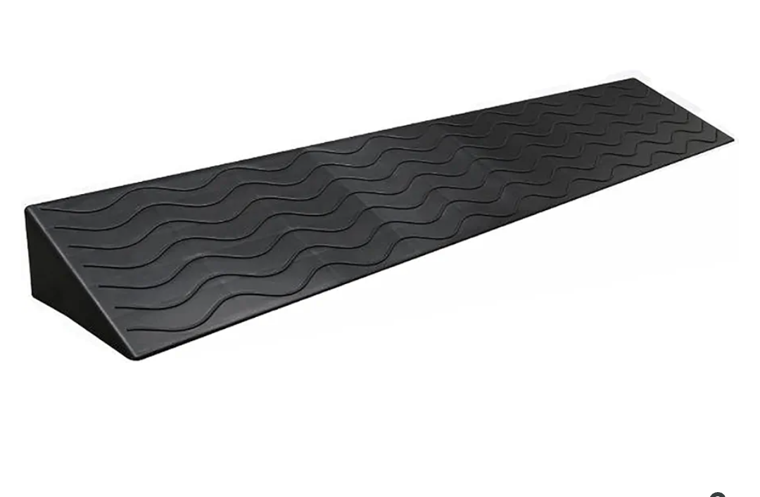 MINUSE Non-Slip Wheelchair Ramp,Portable Threshold Ramp for Indoor or Outdoor,Bathroom,Doorways,Supermarkets Entrance,Garage Entrance，PP Plastic Material (Color : Black, Size : 39x7x3.1in)